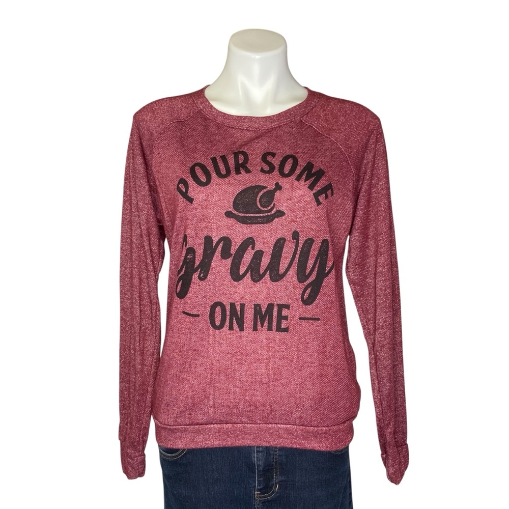 3/$20 COLOR BEAR Thanksgiving Long Sleeve Graphic Crewneck Sweatshirt Medium
